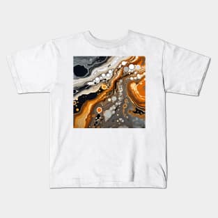 Ethereal Earthtone Swirl Abstract Kids T-Shirt